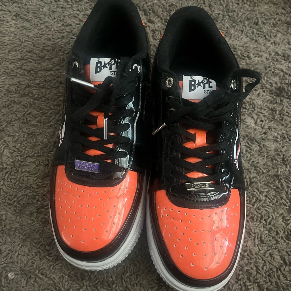 Bape Sneakers in Orange and Black